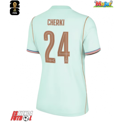 Francia Rayan Cherki #24 Segunda Equipación Mujer Mundial 2026 Manga Corta